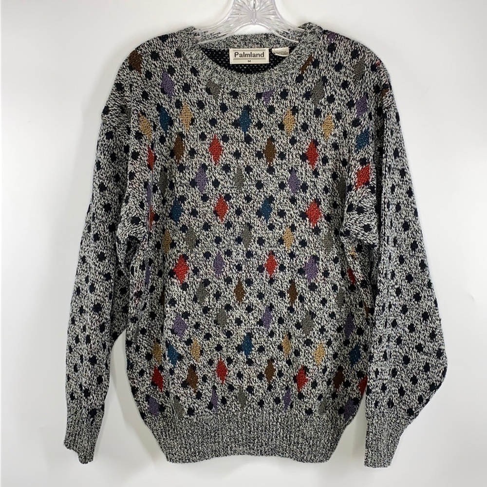 Vintage Palmland Gray Grandpa Crewneck Sweater